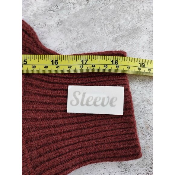 Madewell Women's Thornton Brown Ribbed V-Neck Sweater Ballon Sleeve Size L US - Picture 9 of 9